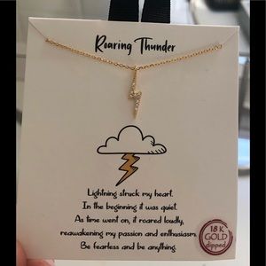18k gold lightning bolt necklace